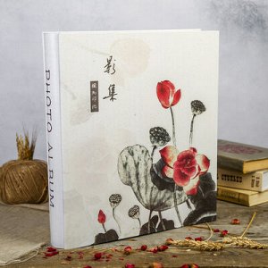 Фотоальбом на 700 фото 10х15 см "Цветы лотоса" в коробке 36,6х33,8х6,5 см