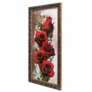 Картина "Красные розы" 40х77см