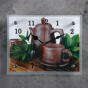 Часы настенные, серия: Интерьер, "Японский чайный набор", 20х25 см, микс