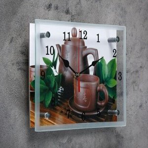 Часы настенные, серия: Интерьер, &quot;Японский чайный набор&quot;, 20х25 см, микс