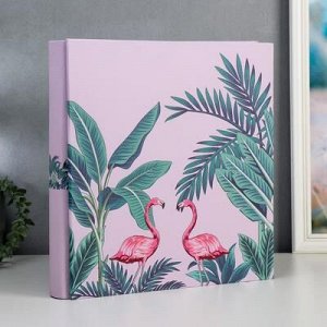 Фотоальбом на 1000 фото 10х15 см "Фламинго и пальмы" кожзам. 36х34х7 см