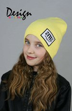 Вязаная шапка STYLE (нежн.желтая)