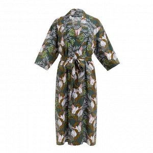 Комплект (халат и комбинация) KAFTAN, зелен/роз