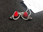 Серебряные серьги с эмалью