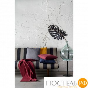 Подушка декоративная из хлопка фактурного плетения темно-серого цвета из коллекции Essential, 45х45