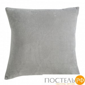 Подушка декоративная из хлопкового бархата серого цвета из коллекции Essential, 45х45 см