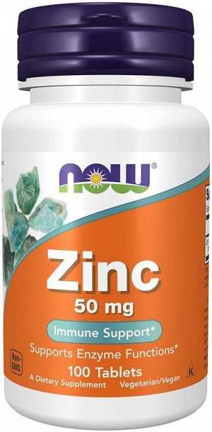 Цинк NOW Zinc Gluconate 50мг - 100 таб.