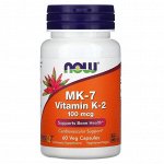 Витамин K NOW Vitamin K-2 (MK-7) 100мкг - 60 капc
