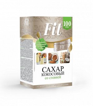 Сахар кокосовый со стевией ФитПарад, стики 100 шт., 50 гр.