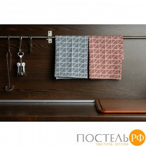 Полотенце кухонное с принтом Twist бордового цвета Cuts&Pieces, 45х70 см