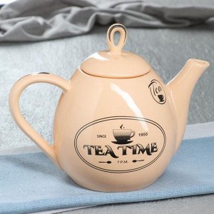 Чайник для заварки "Петелька", персиковый, чай, 0.8 л, микс
