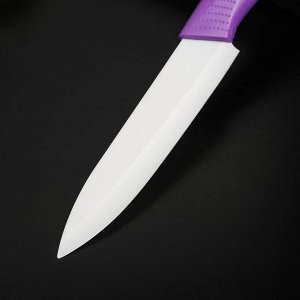 Нож кухонный керамический «Симпл», лезвие 12,5 см, ручка soft touch, цвет МИКС 585385