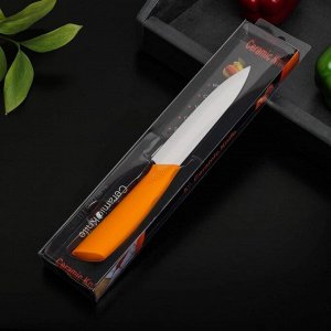 Нож керамический «Симпл», лезвие 12,5 см, ручка soft touch, цвет в ассортименте