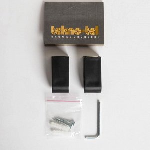 Рейлинг Tekno-tel Re'Black, 60 см, d=1,4 см, с комплектом для монтажа, цвет чёрный