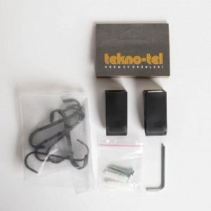 Рейлинг Tekno-tel Re'Black, 60 см, 5 крючков, цвет чёрный