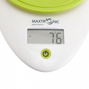 Весы кухонные MAXTRONIC MAX-895G, электронные, до 5 кг, бело-зеленые