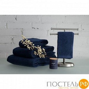 Полотенце для рук темно-синего цвета из коллекции Essential, 50х90 см