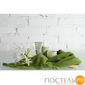 Полотенце для рук с бахромой оливково-зеленого цвета Essential, 50х90 см