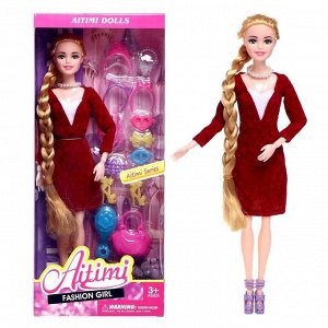 Кукла-модель шарнирная «Рая» в платье, с аксессуарами, МИКС