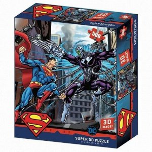 3D Пазл 500 элементов «Супермен против Брэйниака»