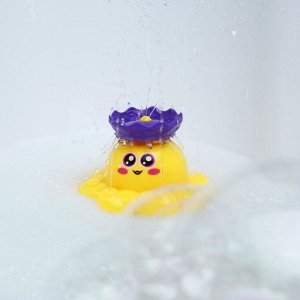 Игрушка для ванны Крошка Я «Осьминожка - фонтанчик», кружится, на батарейках, МИКС