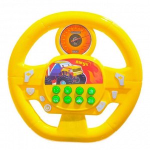 Музыкальная игрушка «Весёлый гонщик», звуковые эффекты, работает от батареек, цвет желётый