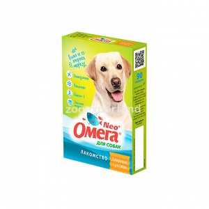 Омега-Нео + для собак Здоровые суставы (глюкозамин, коллаген, омега3) 90 таб*5