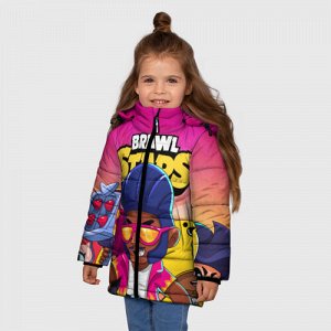 Зимняя куртка для девочек 3D «BRAWL STARS BROCK»