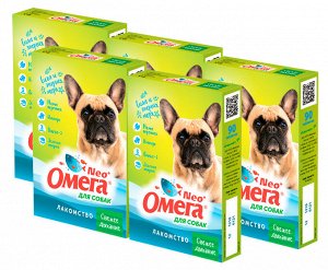 Омега-Нео + для собак Свежее дыхание (с мятой и имбирем) 90 таб*5