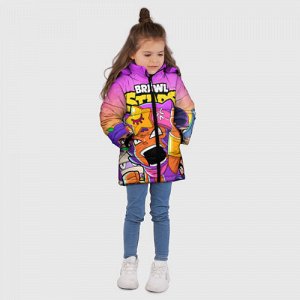 Зимняя куртка для девочек 3D «BRAWL STARS SANDY»
