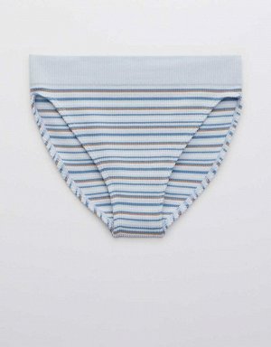 Aerie Ribbed Seamless High Cut Bikini Underwear