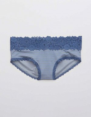 Aerie Bluegrass Lace Shine Boybrief Underwear