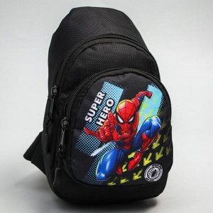 Сумка-рюкзак «Человек-паук», 15 х 26 см, отдел на молнии, н/карман, рег. ремень, MARVEL