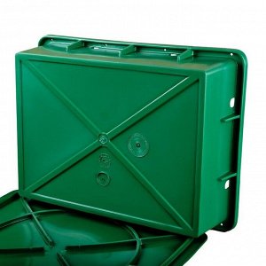 Ящик пластиковый, 306П, 53,2х40х14,1см, зеленый, без крышки