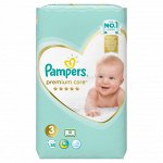 PAMPERS Подгузники Premium Care Midi (5-9 кг) Экономичная Упаковка 60