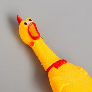 Игрушка пищалка «Курица», 30 см, в пасти