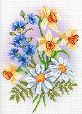 Канва/ткань с рисунком "М.П.Студия" СК-090 "Музыка цветов" 22 см х 29 см .