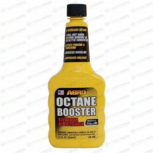Октан-корректор ABRO Octane Booster, присадка в бензин, бутылка 354мл, арт. OB-506
