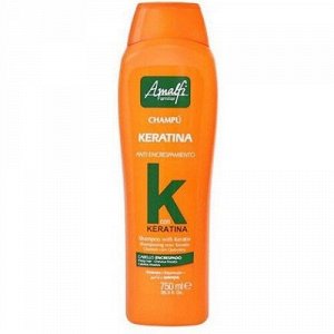 AMALFI Шампунь для волос 750мл "Keratin anti-frizz",против пушения ,для всех типов волос