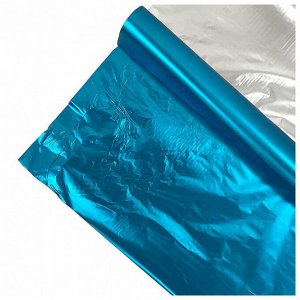Пленка Полисилк в рулоне голубой/серебро размер 1м*20м