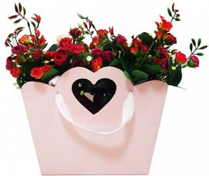 Коробка для цветов "Сумка с сердечком" размер 24*19см