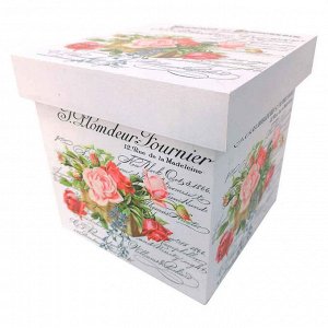 Коробка-шкатулка "Розы"с кожаной обивкой размер 20*20*21см
