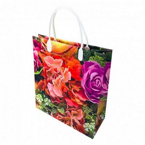 Пакет сумка размер 23*26см "Яркие цветы"