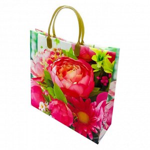 Пакет сумка размер 30*30см "Бутоны цветов"