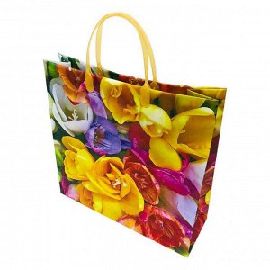 Пакет сумка размер 30*30см "Яркие цветы"