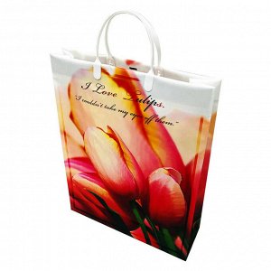 Пакет сумка размер 32*40см "I love tulips"