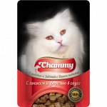 Chammy для кошек пауч с лососем и форелью в соусе 85г *25