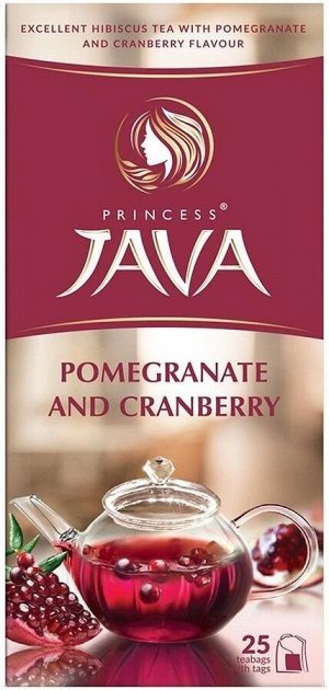 Чайный напиток в пакетиках Принцесса Ява Гранат и клюква, 25 шт