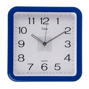 Часы настенные "Классика", квадратные с закруглёнными углами, 29 ? 29 см, синие