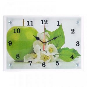 Часы настенные, серия: Кухня, "Яблоко", 25х35 см, микс